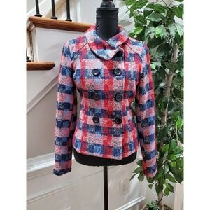 Forever Twenty One Women Multicolor Polyester & Acrylic Long Sleeve Button Coat